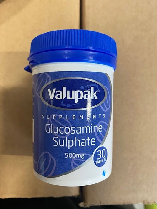 VALUPAK GLUCOSAMINE SULFATE TABLETS 500MG 30S