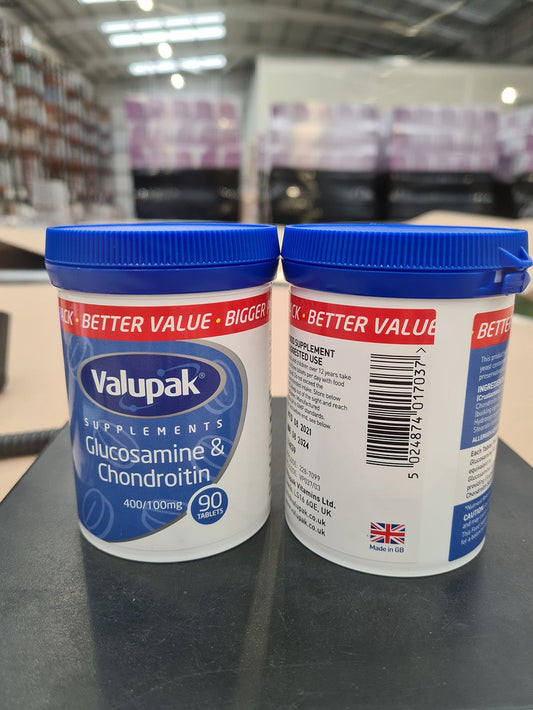 VALUPAK GLUCOSAMINE & CHONDROITIN 400/100MG TAB90S