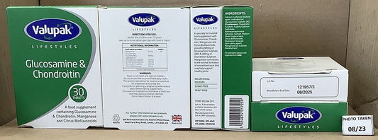 VALUPAK GLUCOSAMINE&CHONDROITIN  500/400MG TABLETS