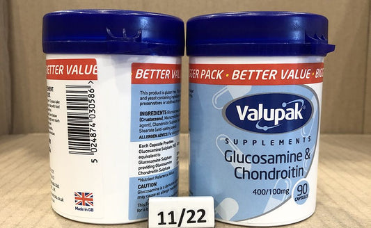 VALUPAK GLUCOSAMINE&CHONDROITIN 400/100MG CAPSULES