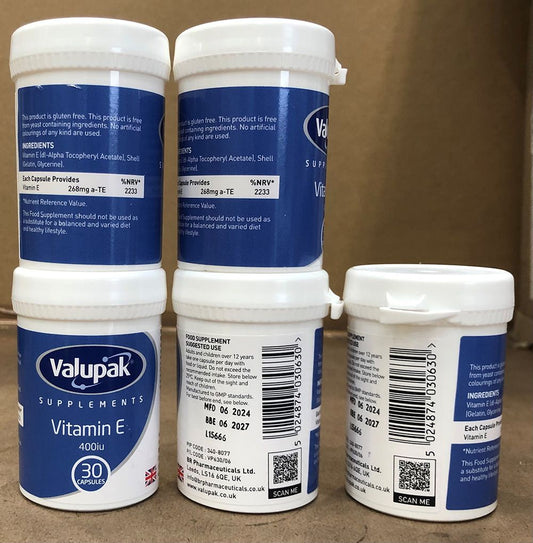 VALUPAK PLUS VITAMIN E CAPSULES 400IU 30