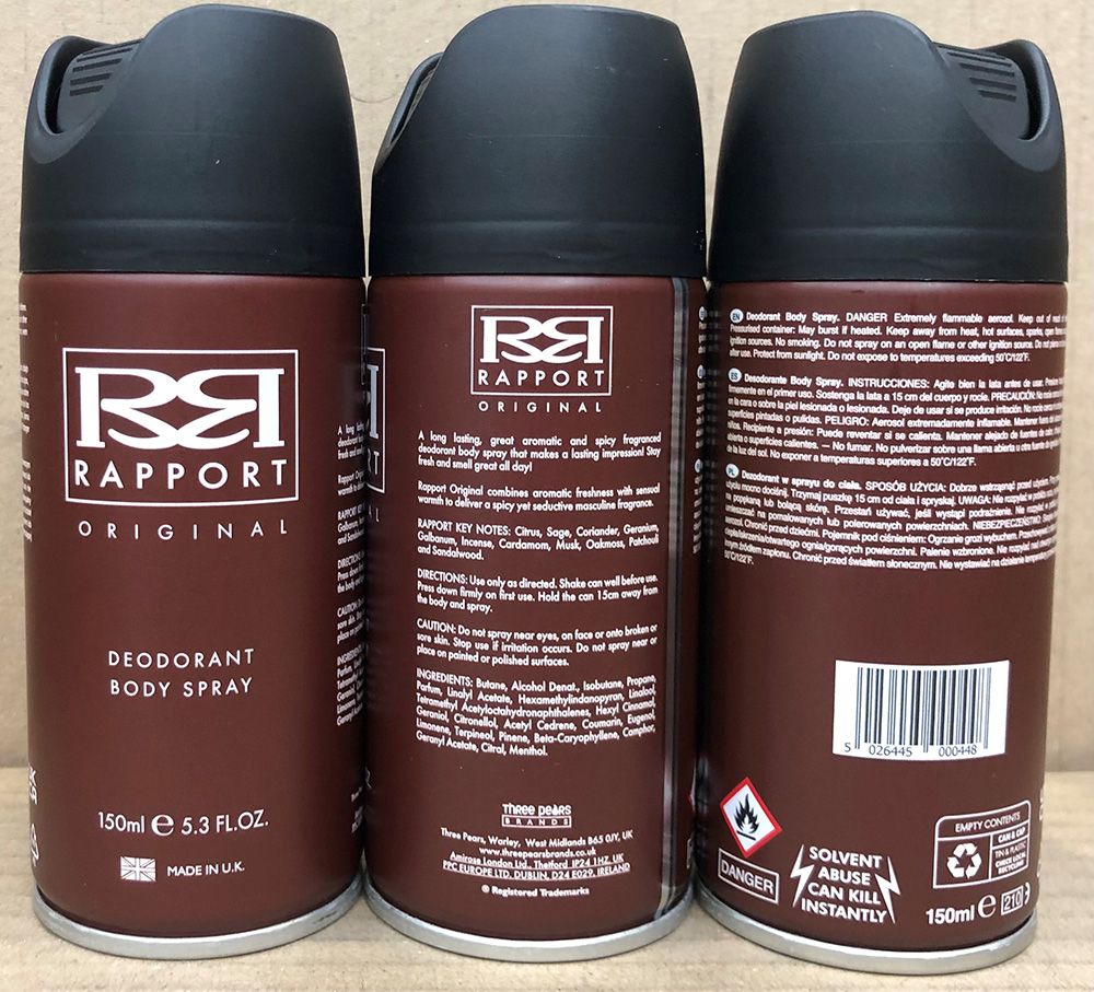 RAPPORT DEODORANT 150ML BODYSPRAY