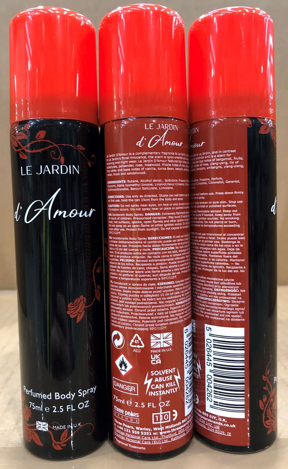 LE JARDIN BODY SPRAY D'AMOUR 75ML