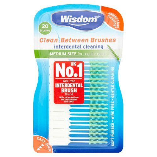 WISDOM CLEAN BETWEEN BRUSH INTERDENTAL MED GREEN