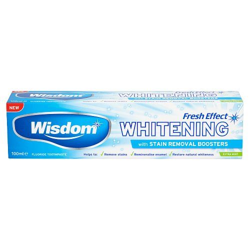 WISDOM FRSH EFF T/PASTE WHITENING SHRINKWRAP 100ML