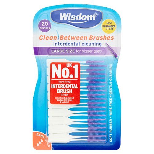 WISDOM CLEAN BETWEEN BRUSHES INTERDENTAL PURPLE