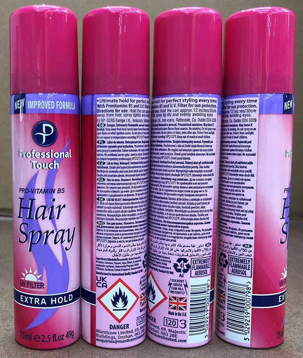 PROFESSIONAL PINK HAIR SPRAY EXTRA 75ML