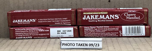 JAKEMANS COUGH SWEETS STICK 10S CHERRY MENTHOL