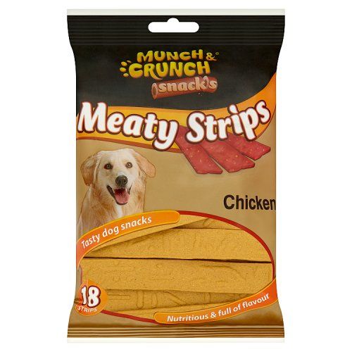 MUNCH & CRUNCH MEATY STRIPS WITH CHICKEN - 18 STRIPS