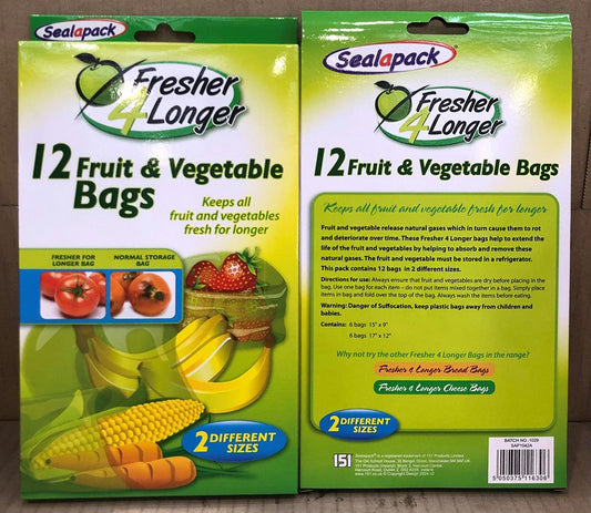 SEALAPACK FRUIT & VEGETABLE BAG 12PK