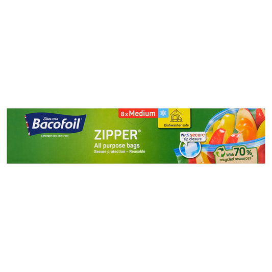 BACOFOIL ZIPPER BAGS MEDIUM