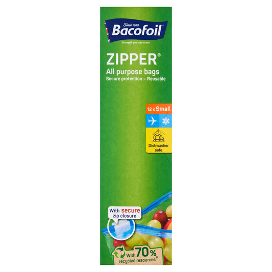 BACOFOIL ZIPPER BAGS 1LTR SMALL