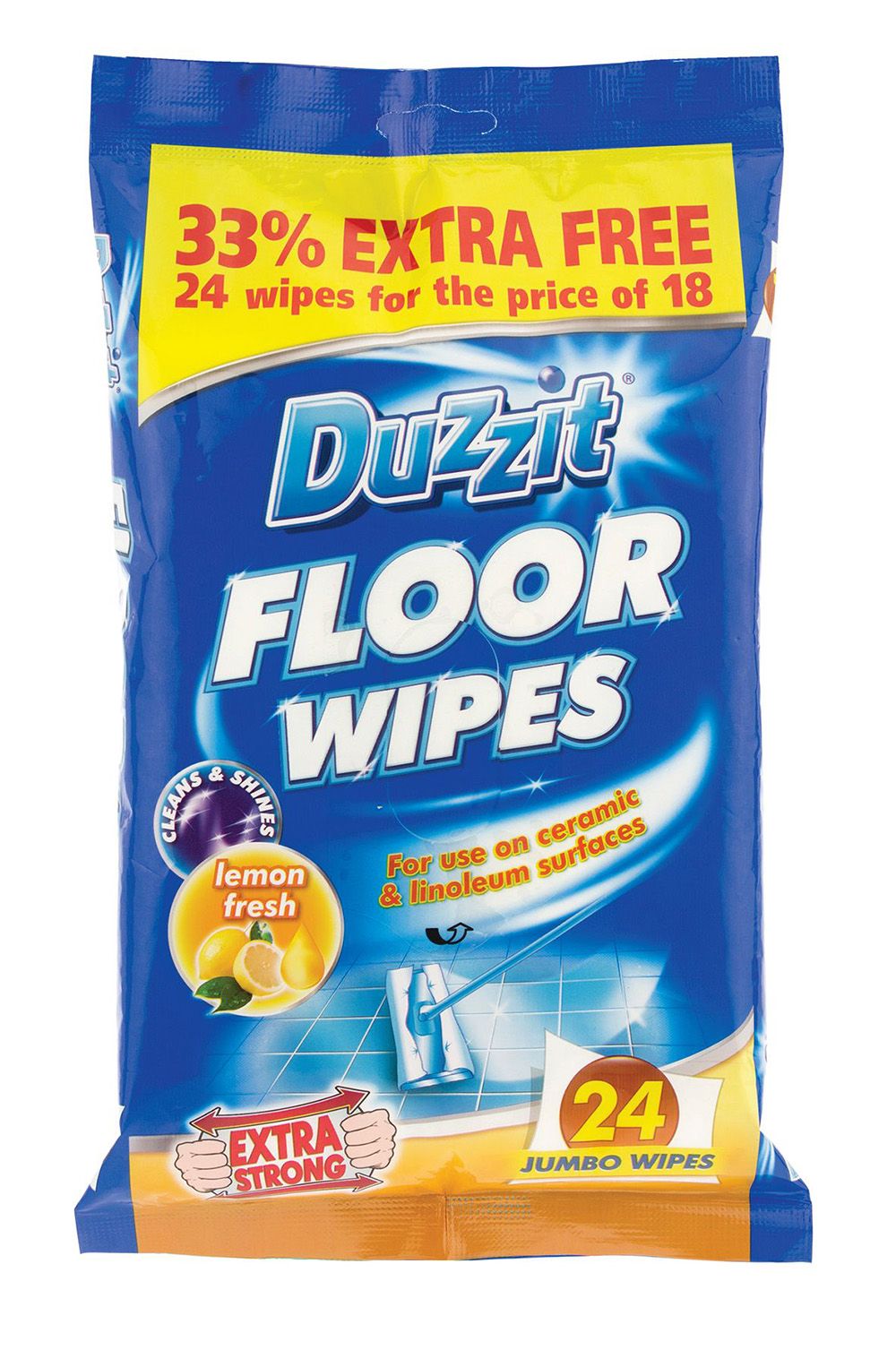 DUZZIT FLOOR WIPES 24PK