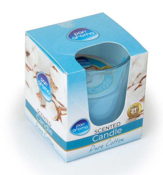 PAN AROMA CLEAR GLASS CANDLE - PURE COTTON