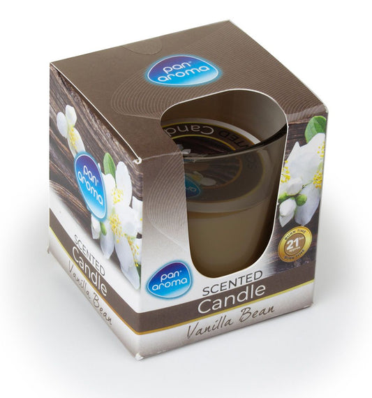 PAN AROMA CLEAR GLASS CANDLE - VANILLA & COCONUT