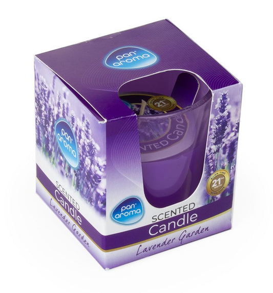 PAN AROMA CLEAR GLASS CANDLE - SOOTHING LAVENDER