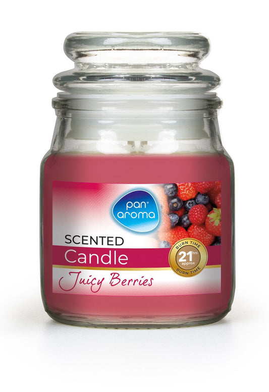 PAN AROMA SMALL JAR CANDLE WITH LID 85G - WILD BERRIES