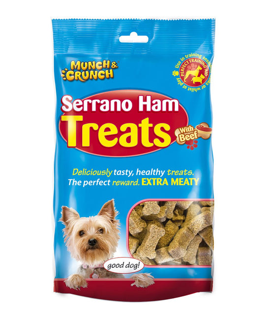 MUNCH & CRUNCH SERRANO HAM TREATS WITH BEEF 175G