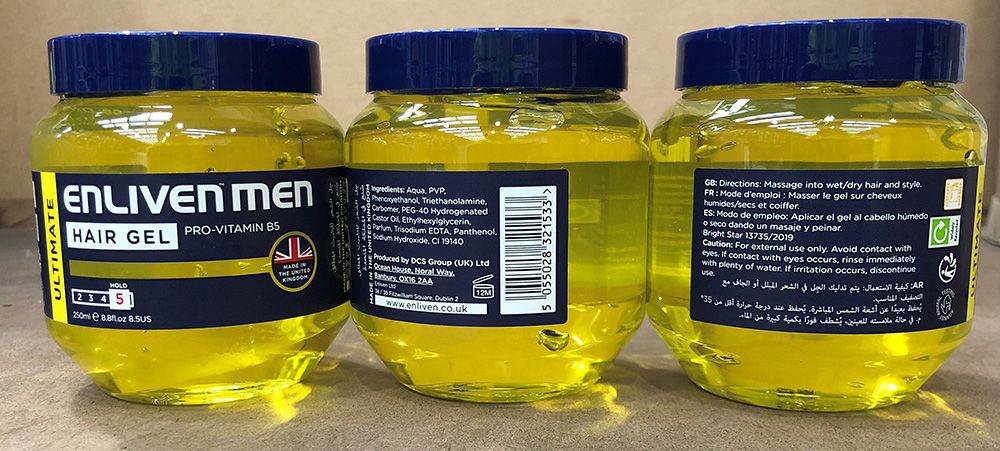 ENLIVEN HAIR GEL 250ML ULTIMATE (YELLOW)