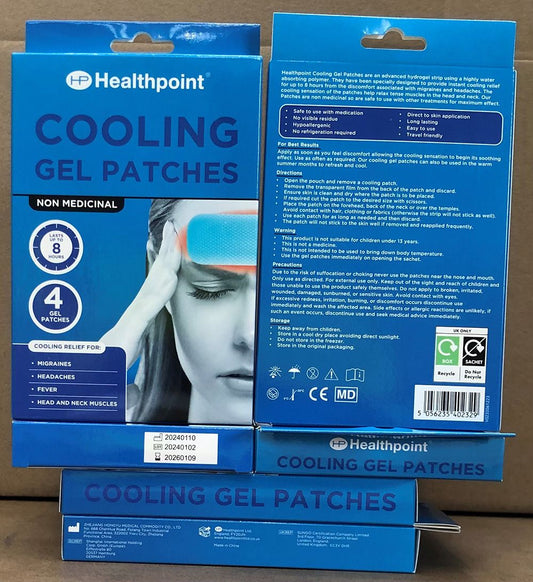 HEALTHPOINT COOLING GEL PATCHES 4PK