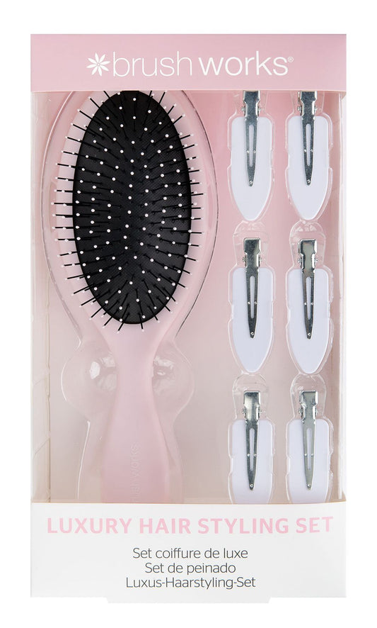 BRUSHWORKS LUXURY HAIR STYLING SET (PINK)
