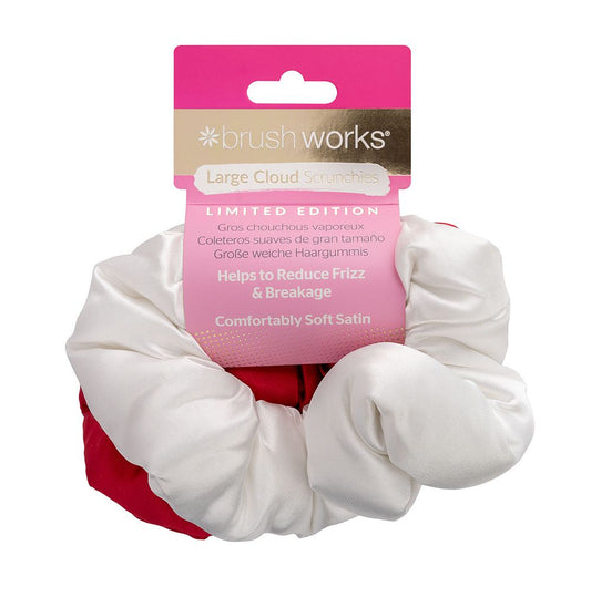 BRUSHWORKS LIMITED EDITION LARGE CLOUD SCRUNCHIES (RED)