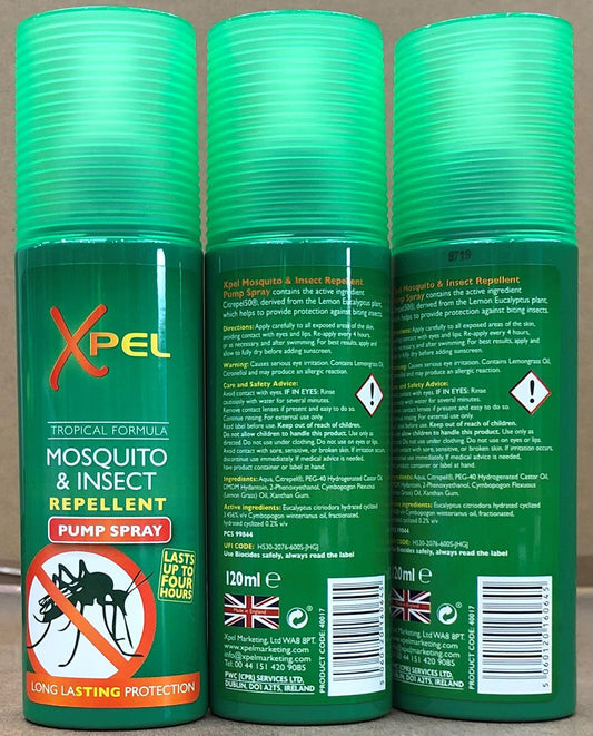 XPEL MOSQUITO REPELLENT PUMP SPRAY 120ML
