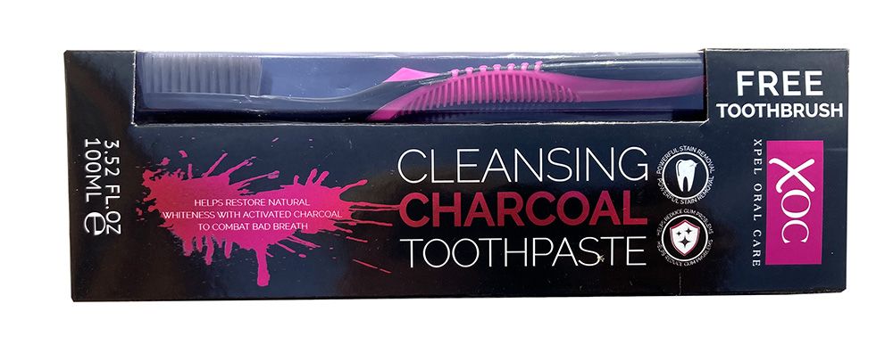 XPEL T/PASTE 100ML CHARCOAL WITH T/BRUSH PROMO
