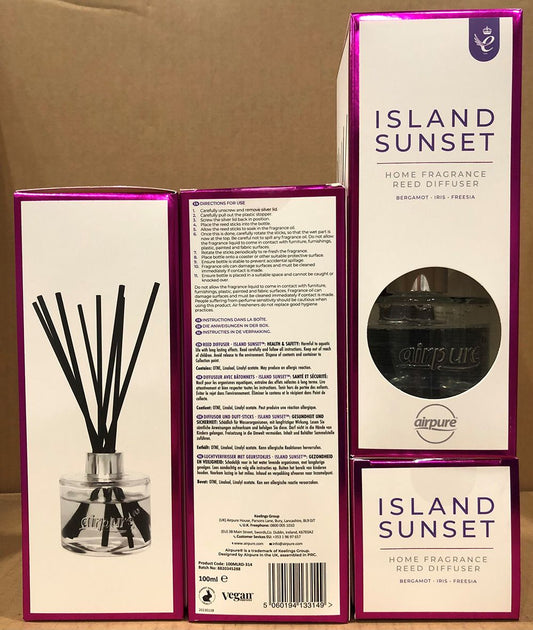 AIRPURE 100ML REED DIFFUSER - ISLAND SUNSET