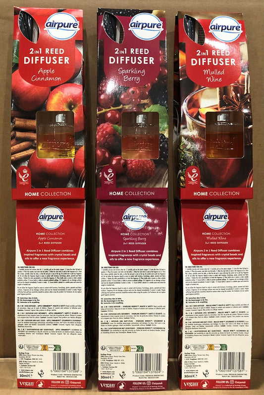 AIRPURE 2IN1 REED&BEAD DIFFUSER WINTER 30ML(3 X 8)