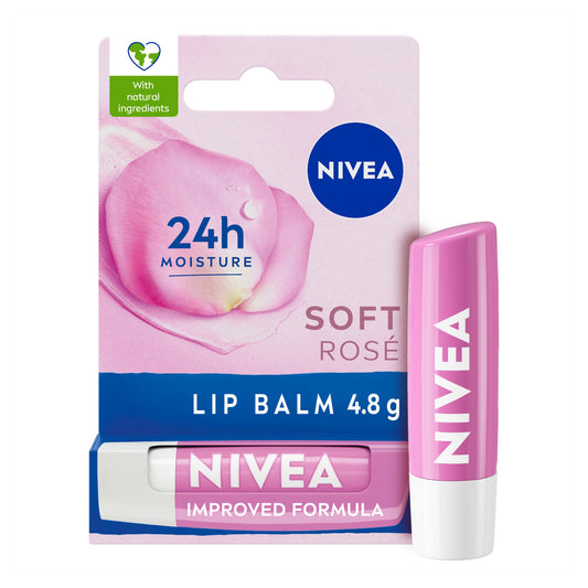 NIVEA LIP BALM 5ML SOFT ROSE (NEW PACK)