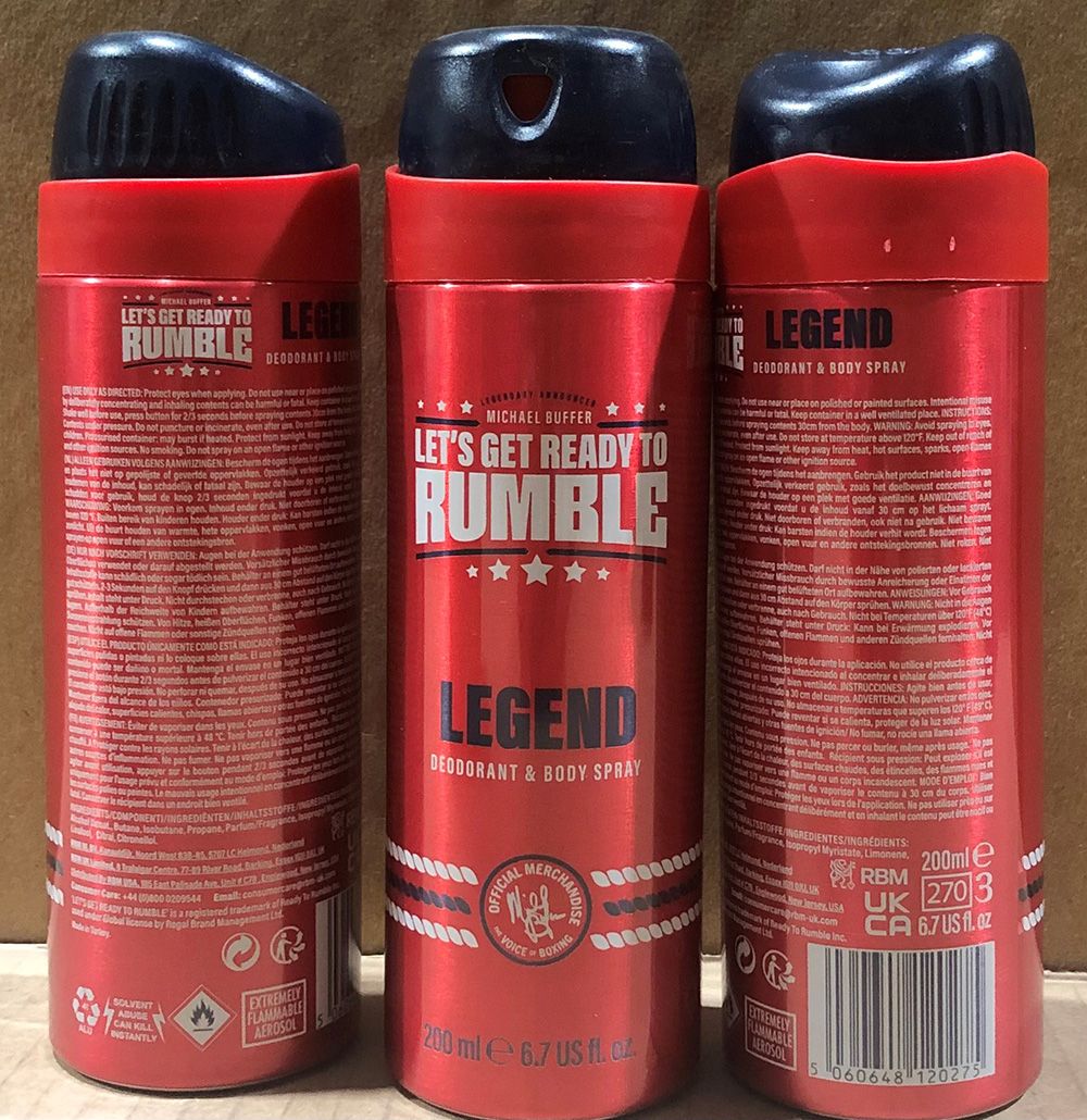 LETS GET READY TO RUMBLE 200ML DEO&BODY SPRY LEGD