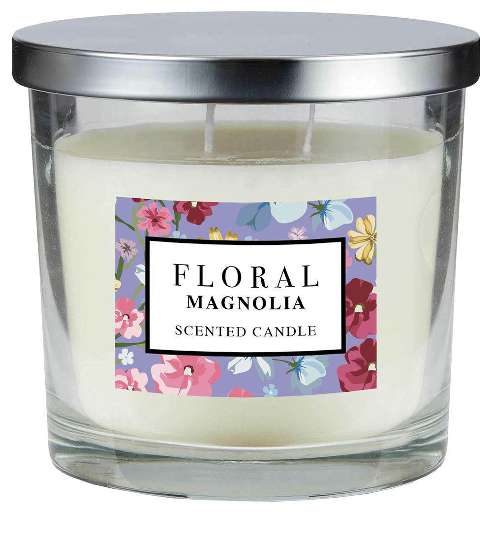 FLORAL 335G CANDLE METAL LID MAGNOLIA