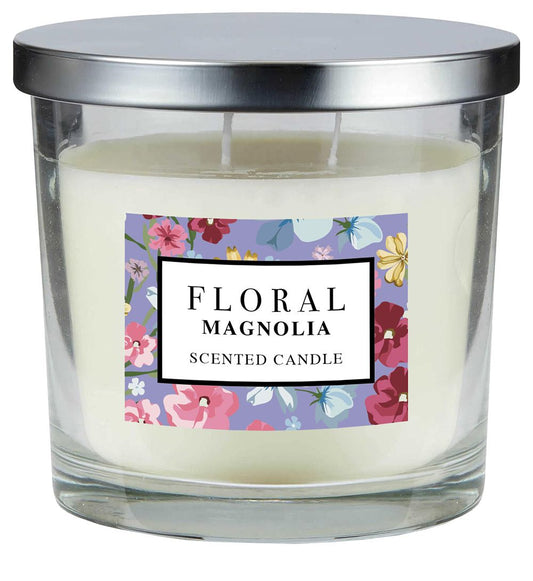 FLORAL 335G CANDLE METAL LID MAGNOLIA