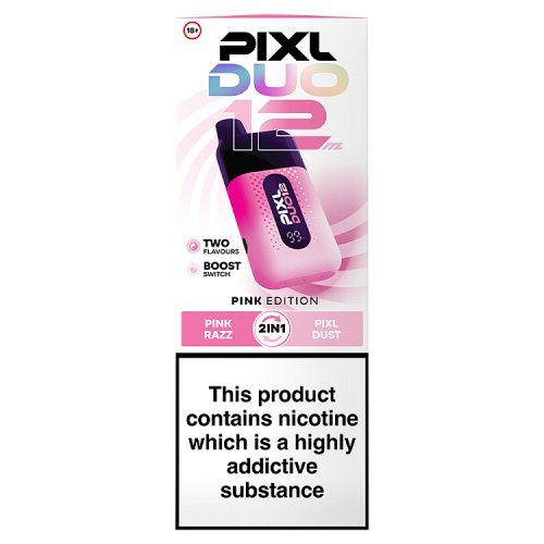 PLXL DUO 12 20MG PINK EDITION PIXL DUST + PINK RAZZ WET KIT 20MG/1.1 OHMS
