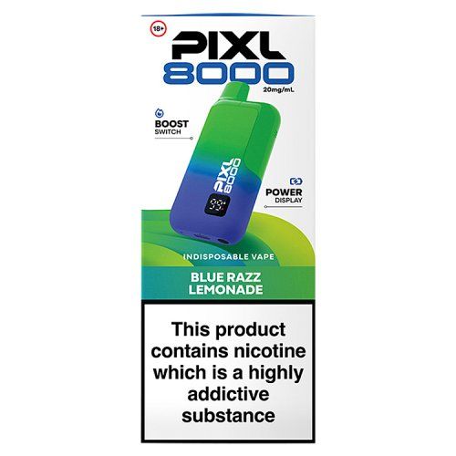 PIXL 8000 20MG BLUE RAZZ LEMONADE 20MG