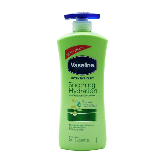 VASELINE BODY LOTION 600ML PUMP SOOTHING HYDRATION