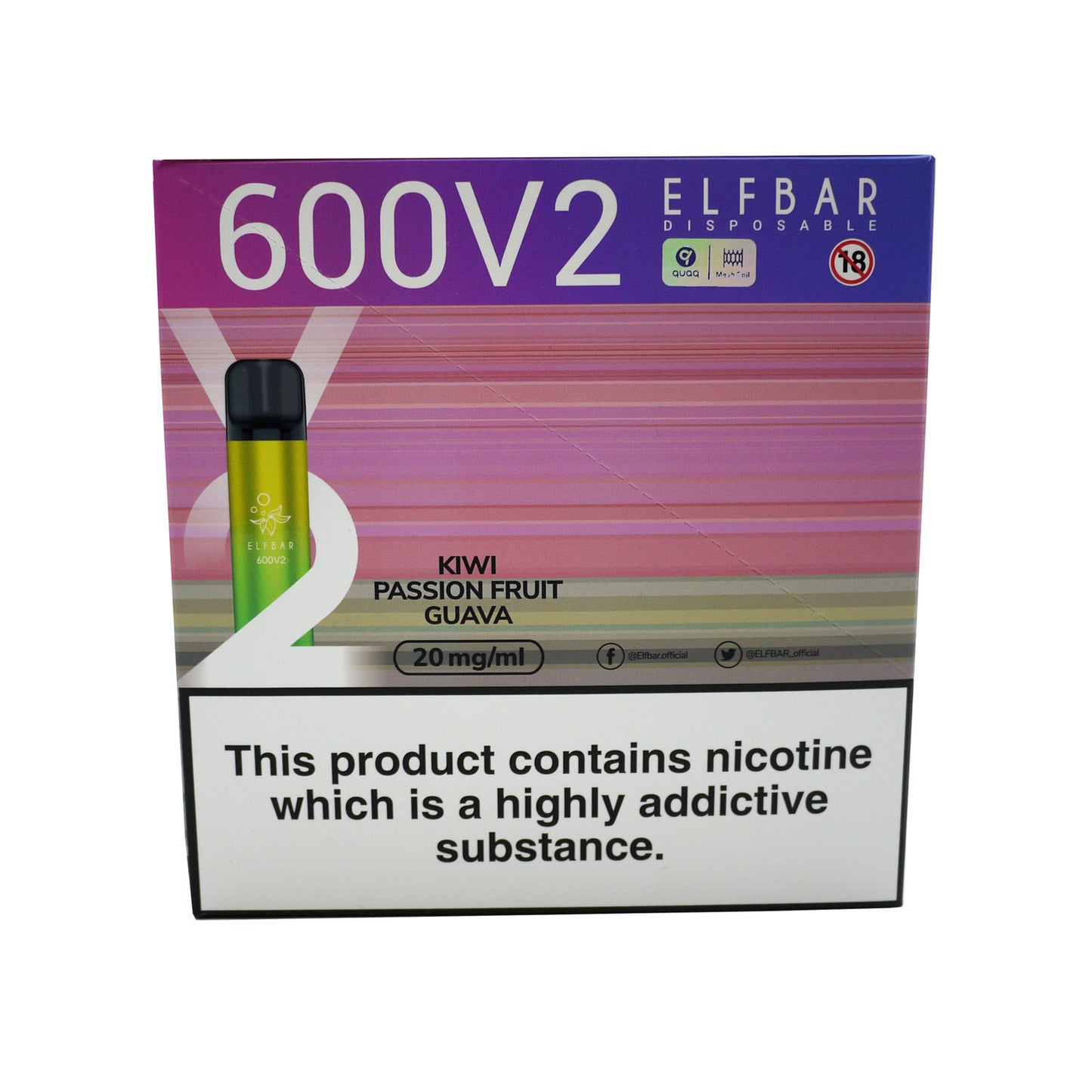 ELFBAR V2 KIWI PASSION FRUIT GUAVA(D) 25/06/26