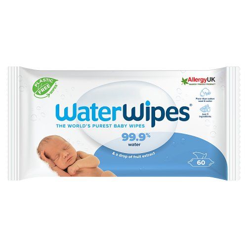 WATERWIPES SENSITIVE NEWBORN BIO BABY WIPES 60S