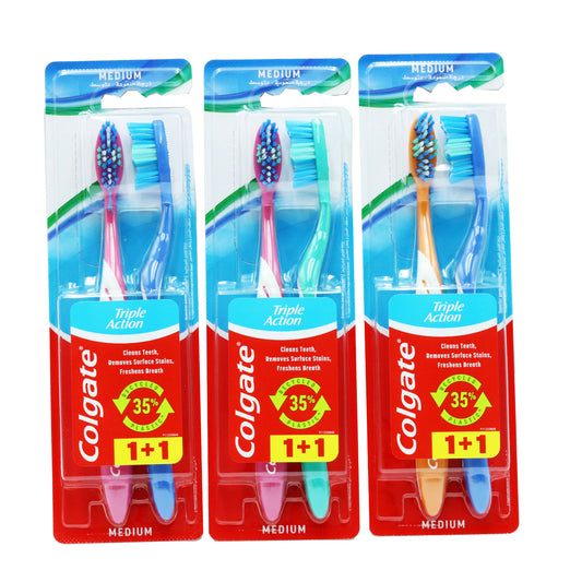 COLGATE T/BRUSH TRIPLE ACTION 2PK