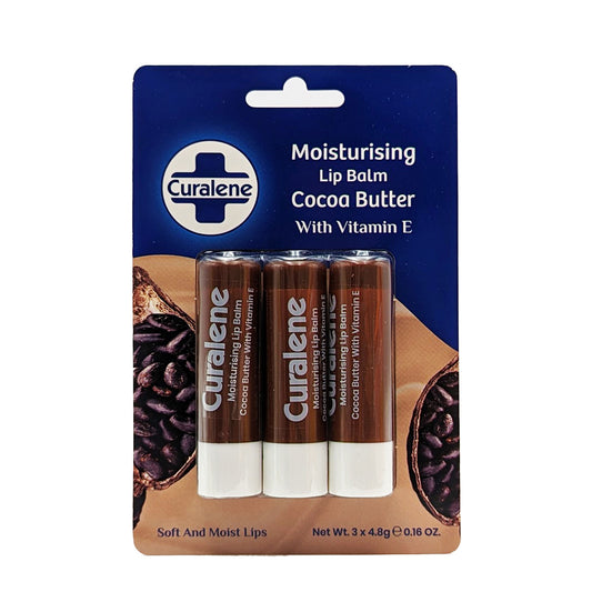 CURALENE LIP BALM COCOA BUTTER 3PK 03/27 (C)