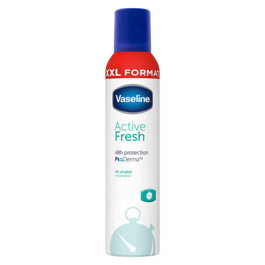 VASELINE DEO SPRAY 250ML ACTIVE FRESHUK,DE,FR,NL,ES,IT