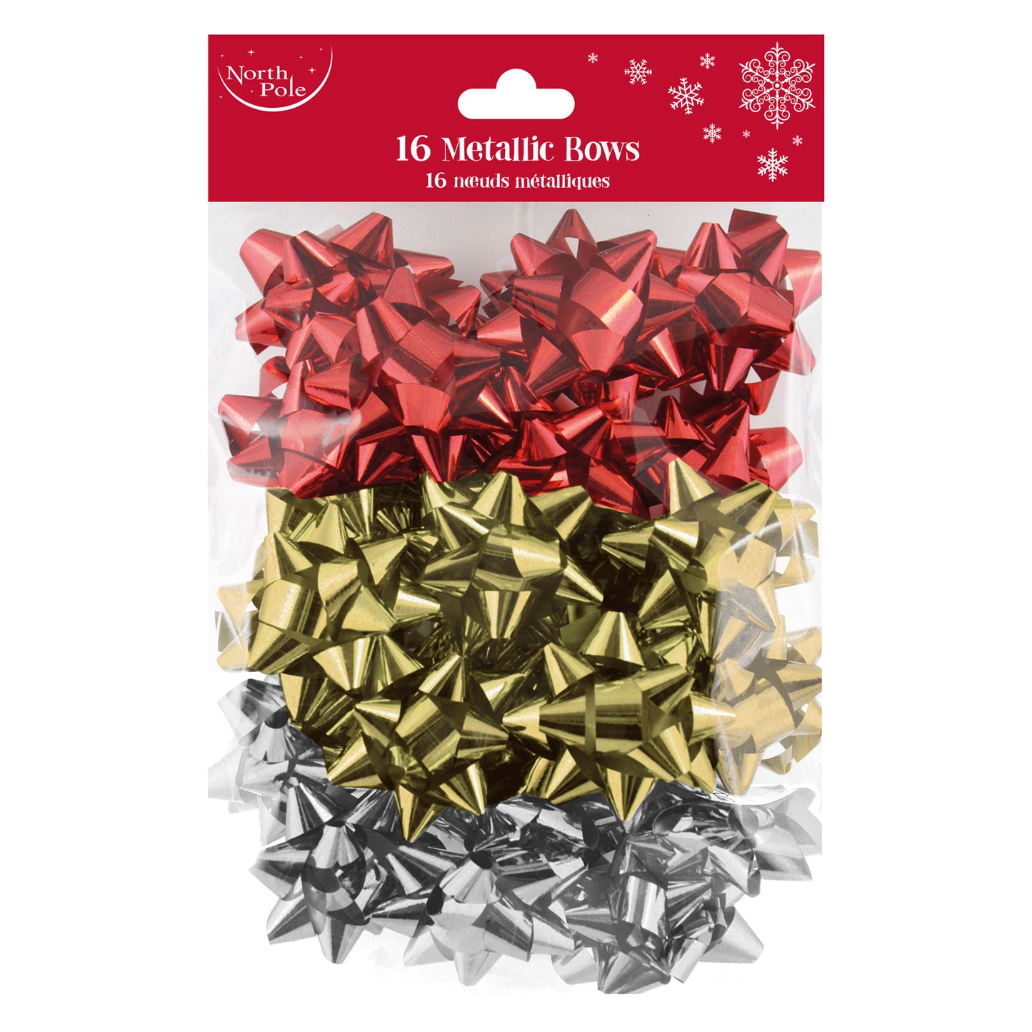 XMAS BOWS METALLIC TRADITIONAL MIX (R)