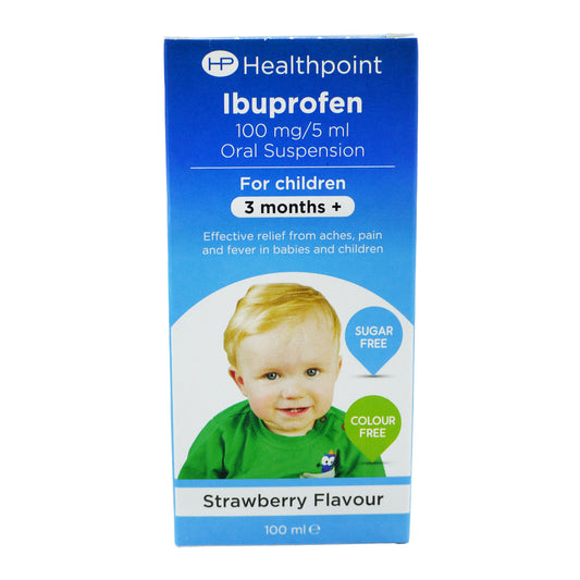 HP CHILD IBUPROFEN 100MG/5ML SUSPEN 3+MTHS(D)