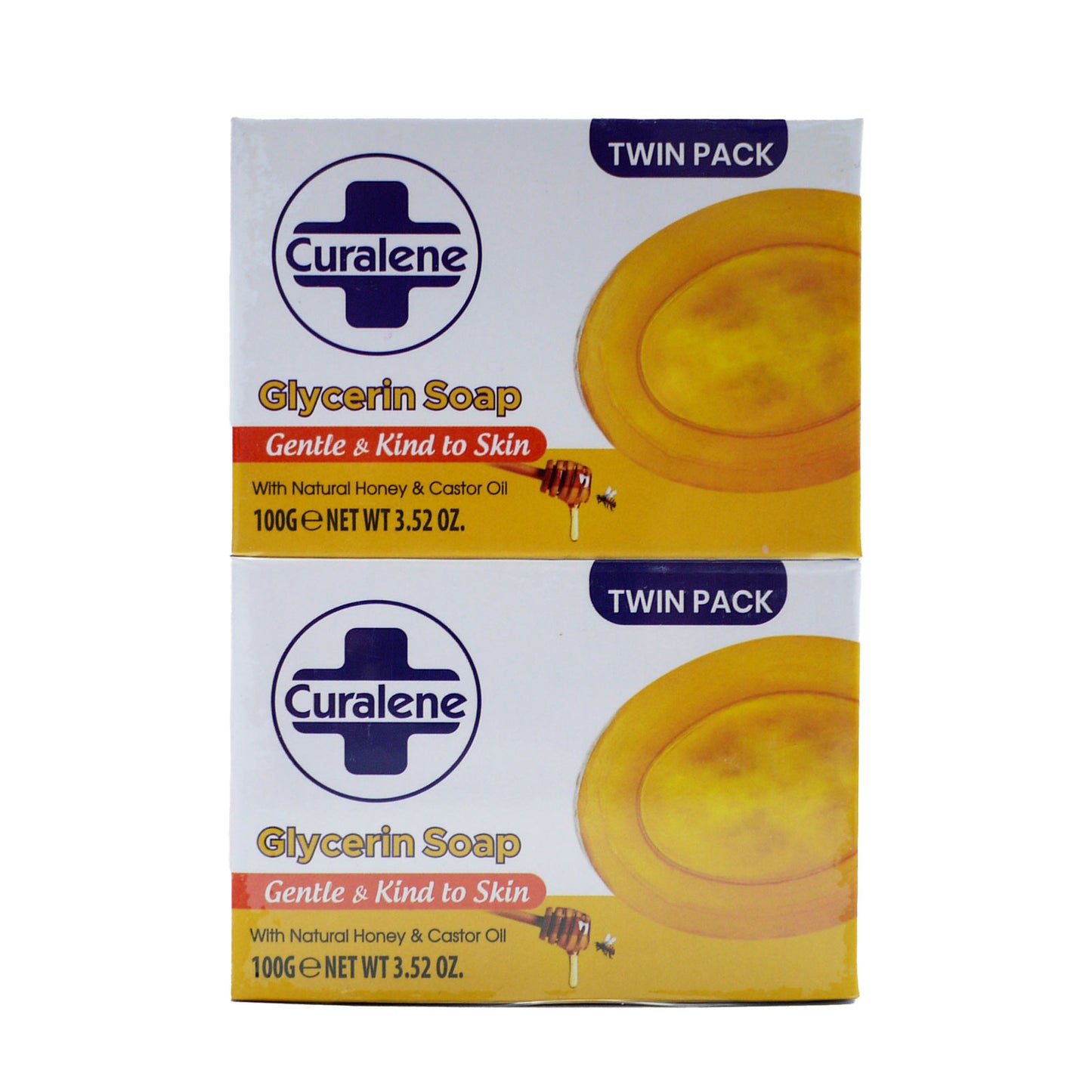 CURALENE SOAP GLYCERINE NATURAL HONEY & OIL TWIN