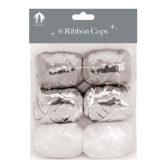 XMAS RIBBON COPS SILVER & WHITE (R)