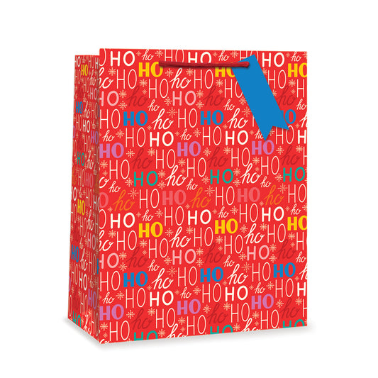 XMAS GIFT BAG LARGE HO HO HO (R)