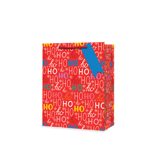 XMAS GIFT BAG MED HO HO HO (R)