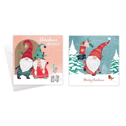 XMAS CARDS SQUARE KRAFT GONKS (R)