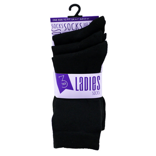 SOCKS LADIES BLACK (R)